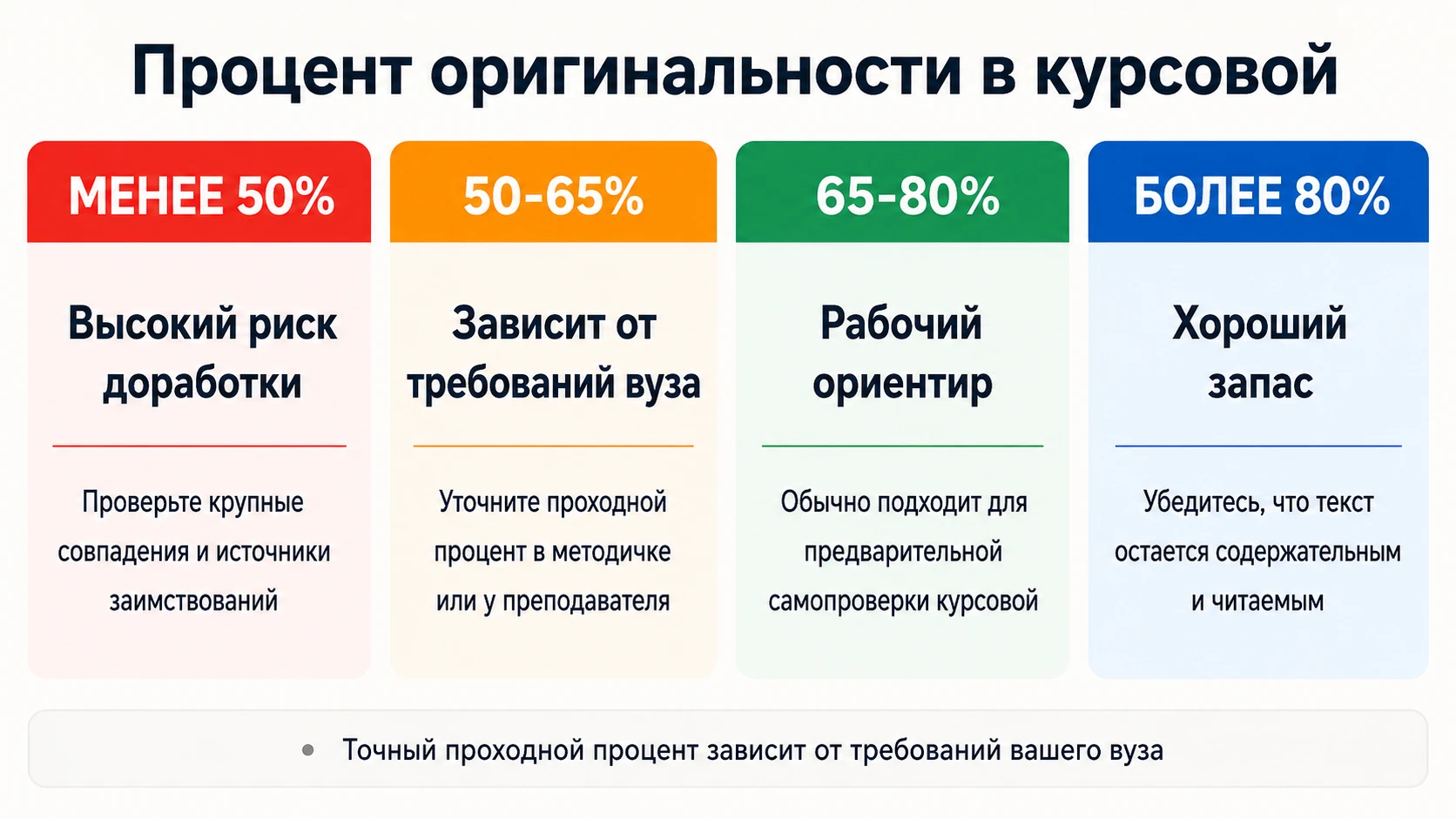 Процент оригинальности курсовой работы