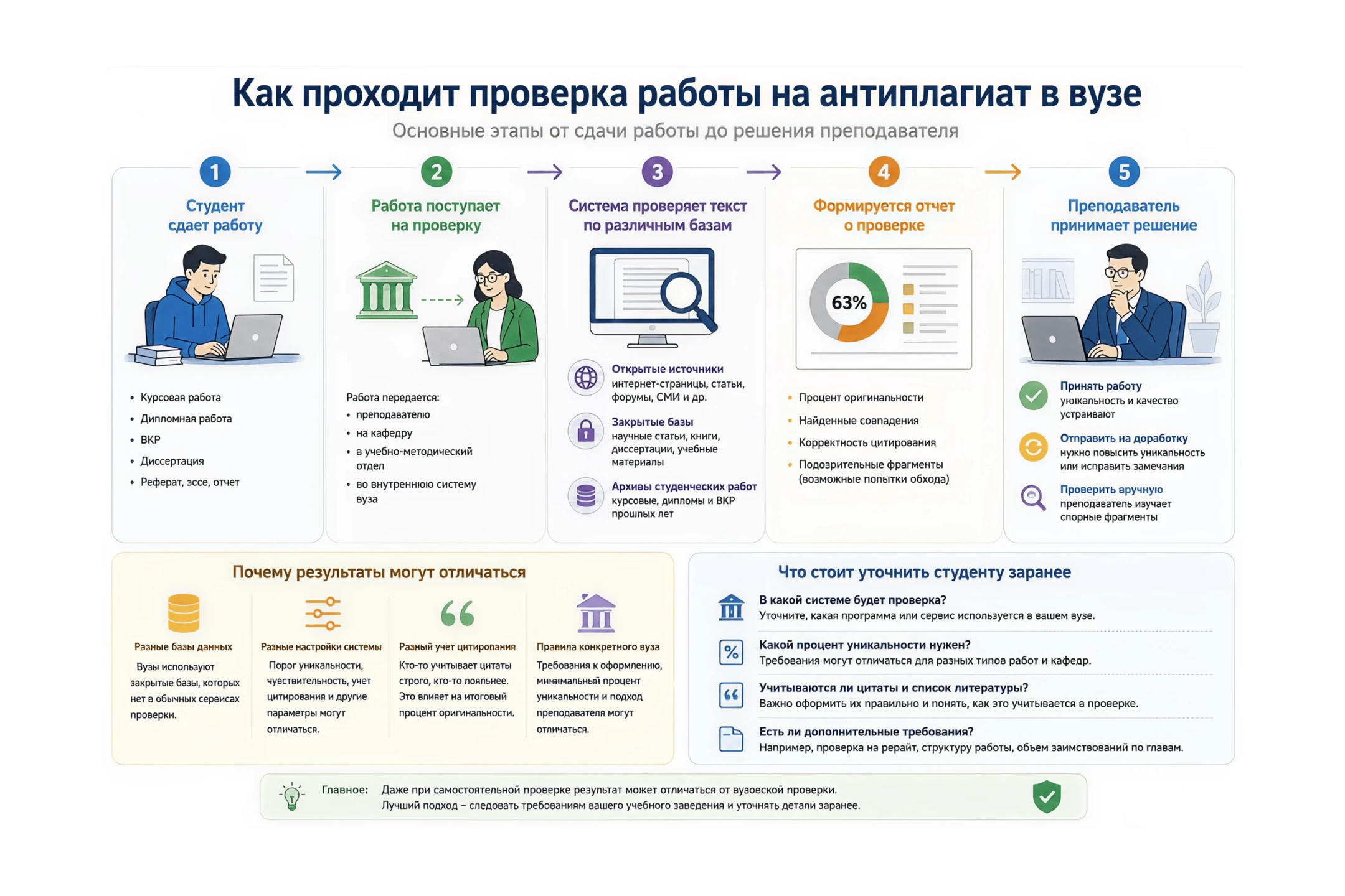Как проходит проверка на антиплагиат в вузе